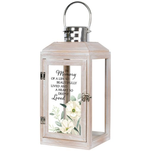 "Life So Beautifully Lived" Wooden Lantern